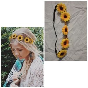 Chunyin Flower Headband Floral Crown Hippie Wedding Festival Party Cosplay Hair